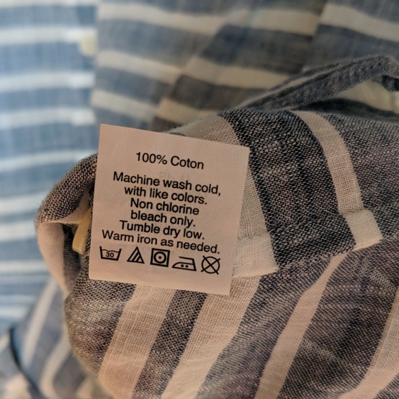 J. Crew Blue/White Striped Shirt - Picture 4 of 7